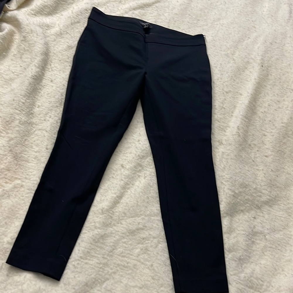 Black ponte side zip pants